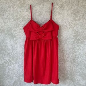 Blu Pepper Red Bow Babydoll Mini Dress XL Bow Feminine Straps Girlcore